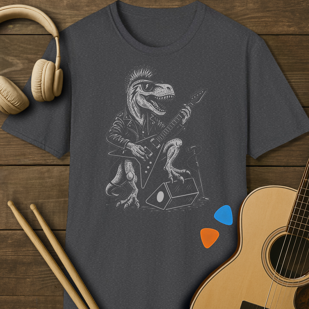 SOUNDOSE Dino Shredder T-Shirt — Dark Heather t-shirt