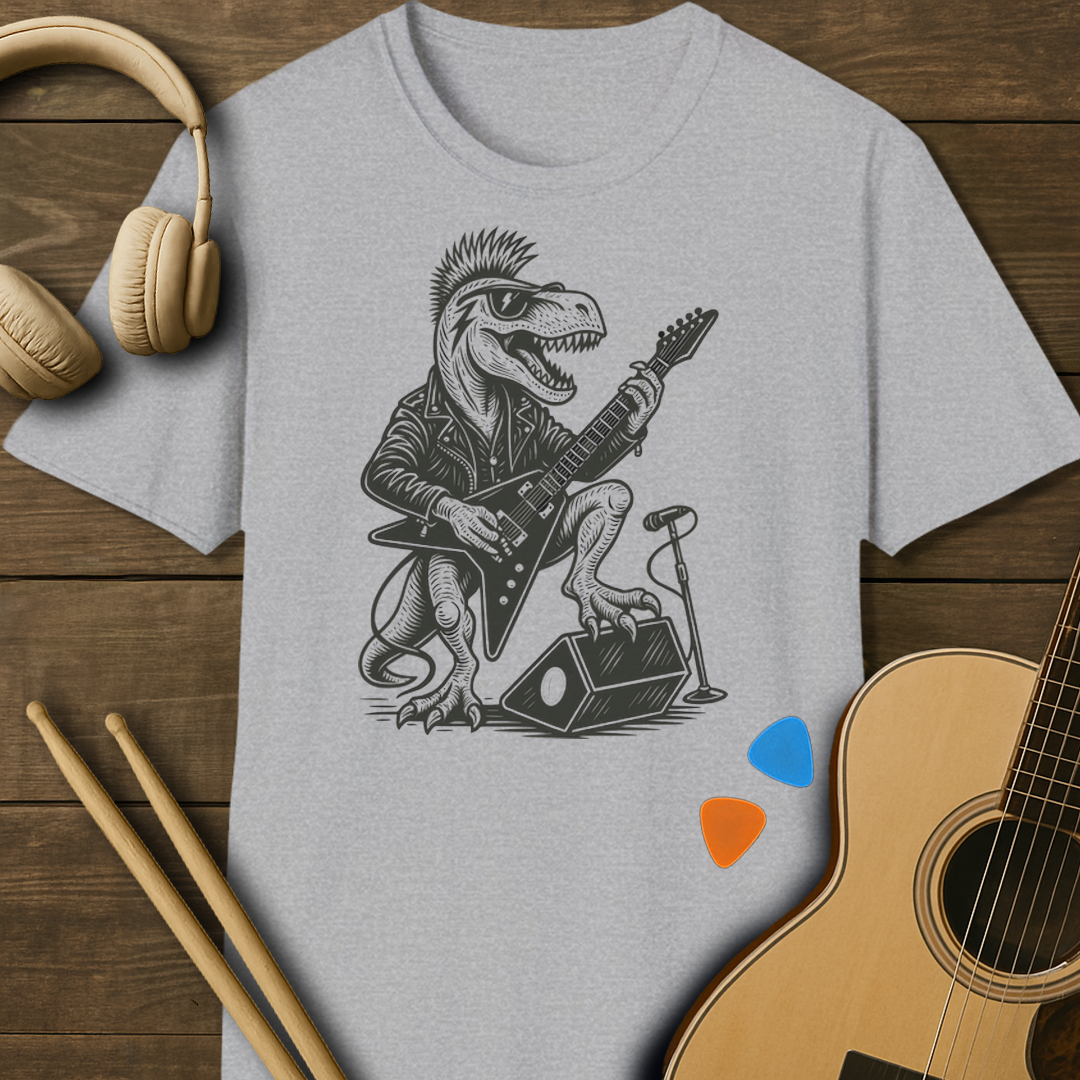 SOUNDOSE Dino Shredder T-Shirt — Sport Grey t-shirt