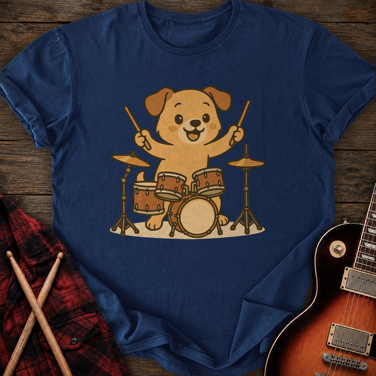 SOUNDOSE Drum Dog T-shirt — Navy t-shirt