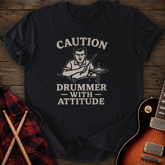 SOUNDOSE Drummer Attitude T-Shirt — Black t-shirt