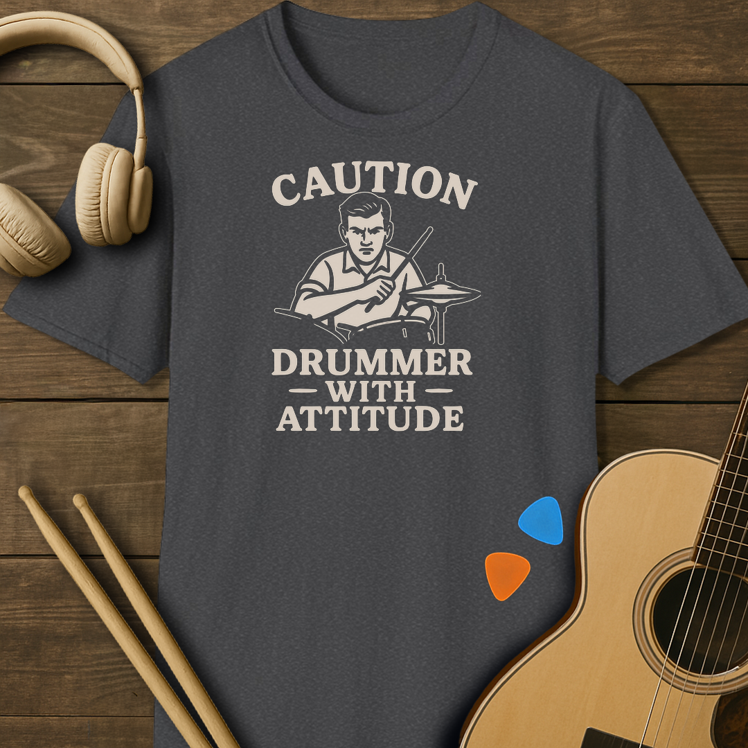 SOUNDOSE Drummer Attitude T-Shirt — Dark Heather t-shirt