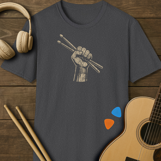 SOUNDOSE Drumsticks T-Shirt — Dark Heather t-shirt