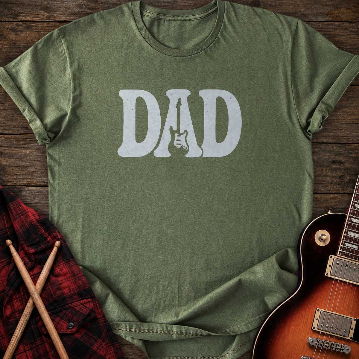 SOUNDOSE Electric Dad T-Shirt — Military Green t-shirt