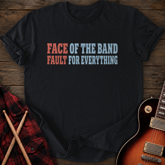 SOUNDOSE Face Of The Band T-Shirt — Black t-shirt