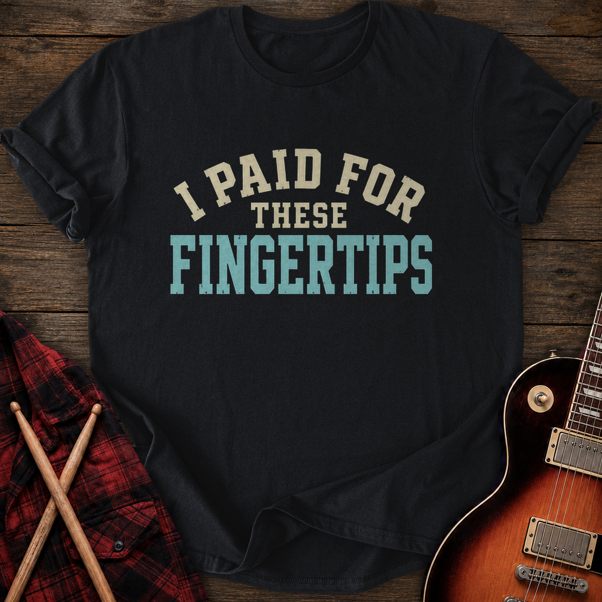 SOUNDOSE Fingertips T-Shirt — Black t-shirt
