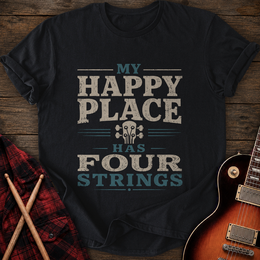 SOUNDOSE Four Strings T-Shirt — Black t-shirt