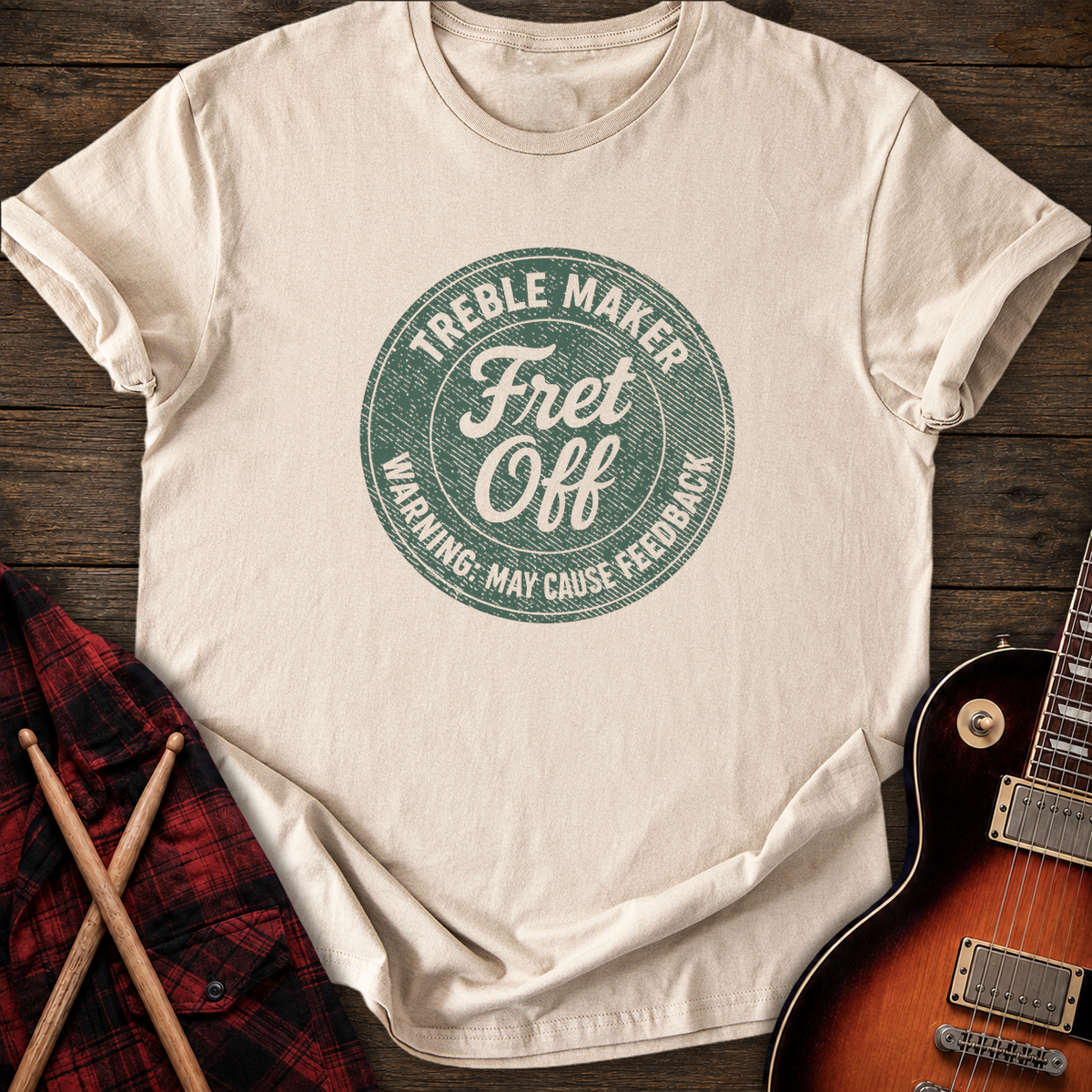SOUNDOSE Fret Off T-Shirt — Sand t-shirt