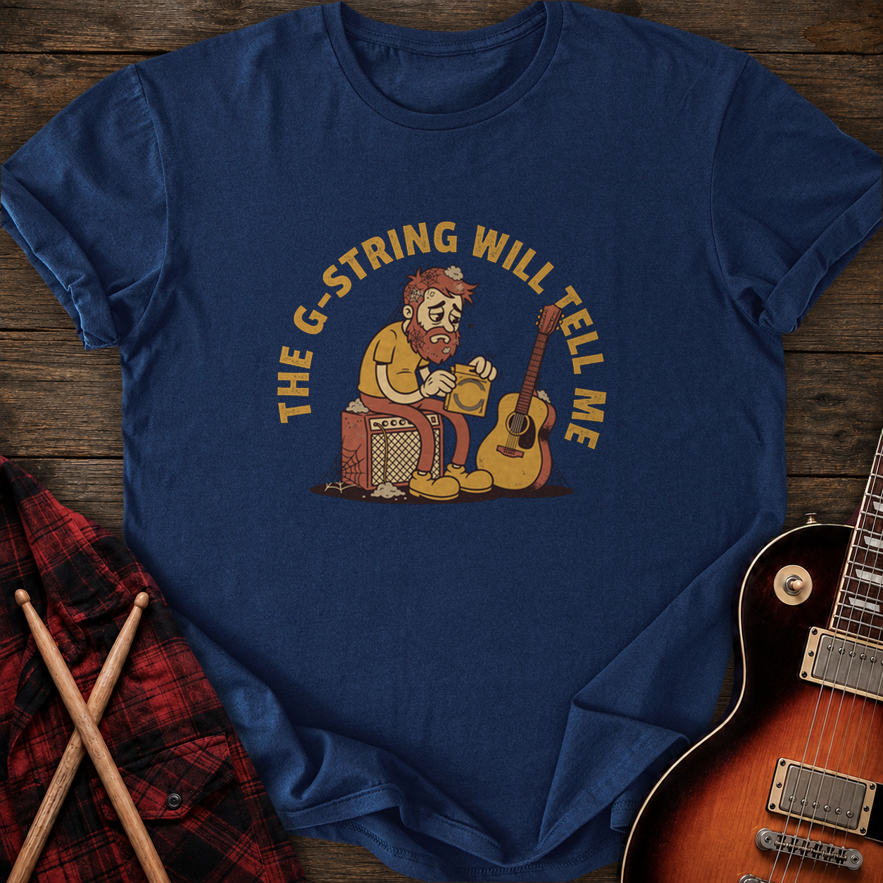 SOUNDOSE G-String Tells T-Shirt — Navy t-shirt