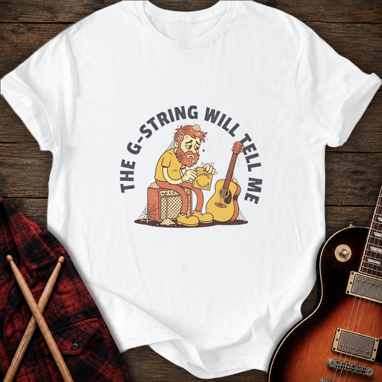 SOUNDOSE G-String Tells T-Shirt — White t-shirt