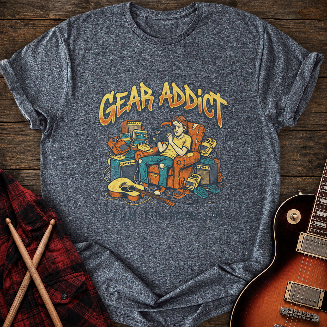 SOUNDOSE Gear Addict T-Shirt — Dark Heather t-shirt