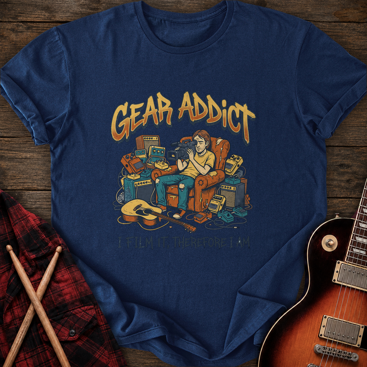 SOUNDOSE Gear Addict T-Shirt — Navy t-shirt