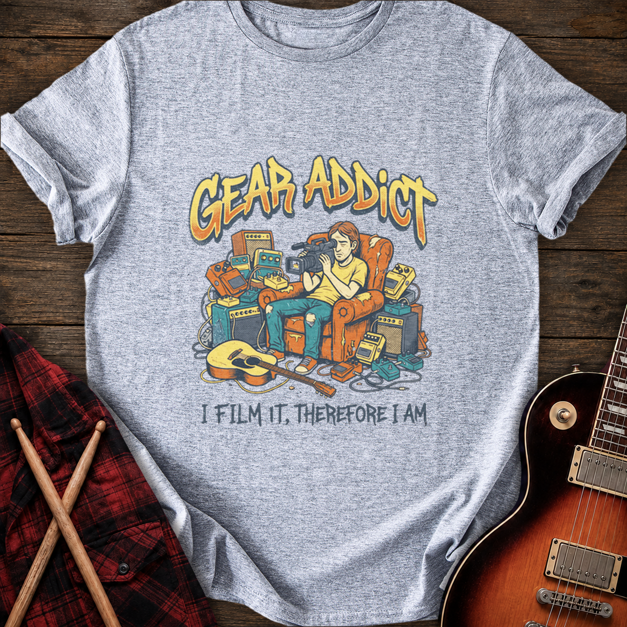 SOUNDOSE Gear Addict T-Shirt — Sport Grey t-shirt