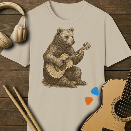 SOUNDOSE Grizzly Bear T-Shirt — Sand t-shirt