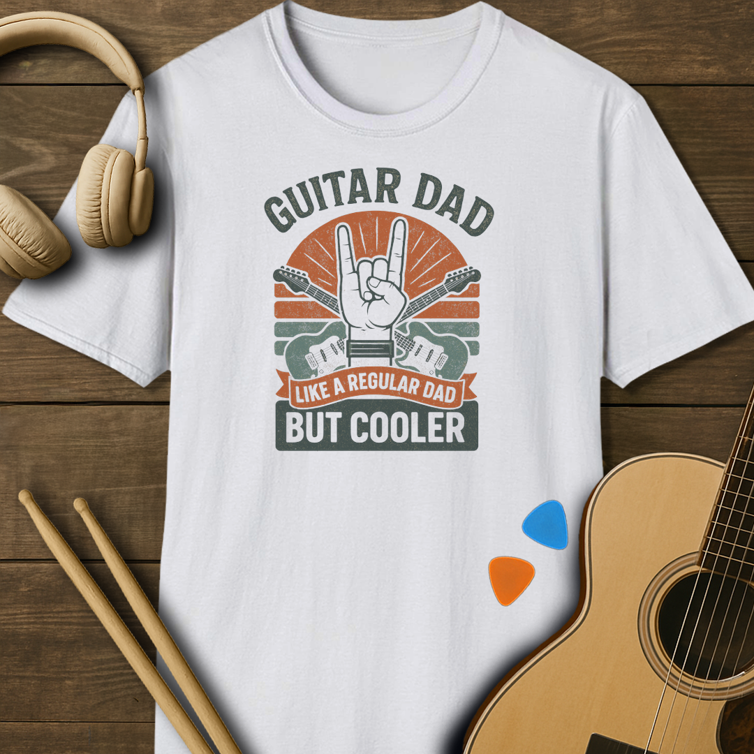 SOUNDOSE Guitar Dad T-Shirt — White t-shirt