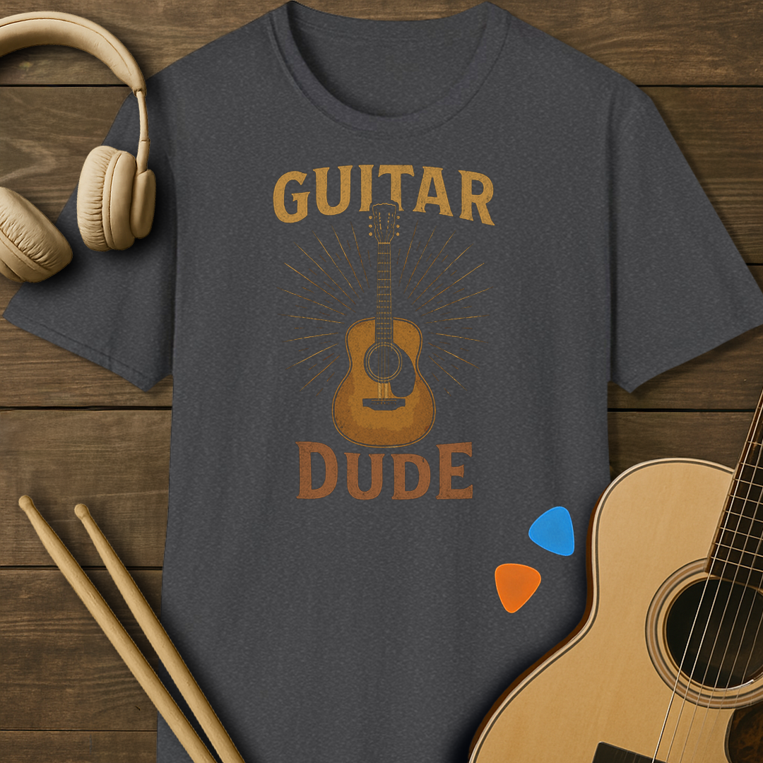 SOUNDOSE Guitar Dude T-Shirt — Dark Heather t-shirt