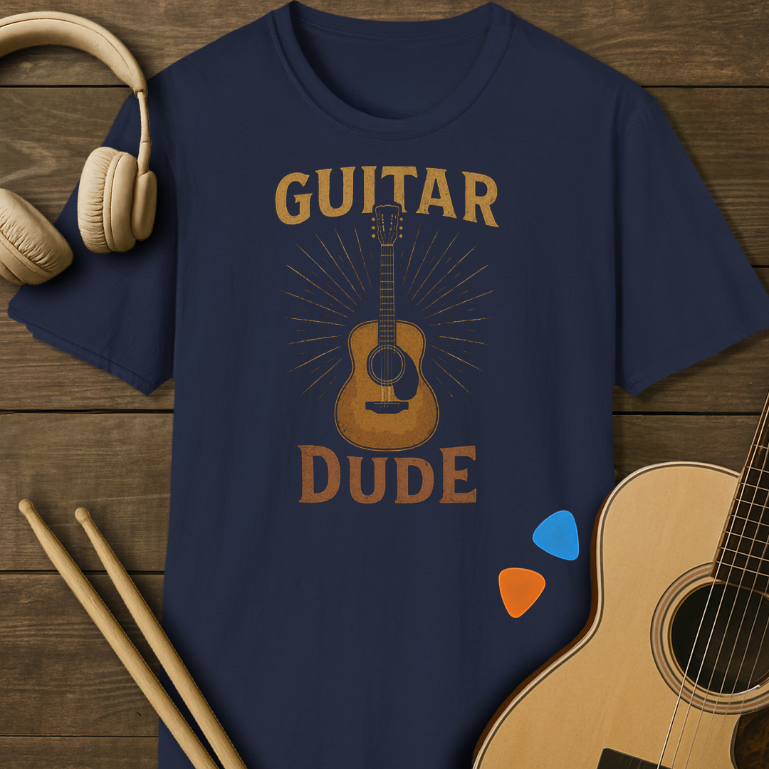 SOUNDOSE Guitar Dude T-Shirt — Navy t-shirt