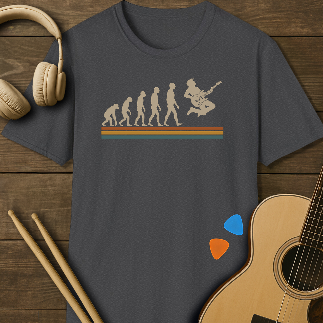 SOUNDOSE Guitar Evolution T-Shirt — Dark Heather t-shirt