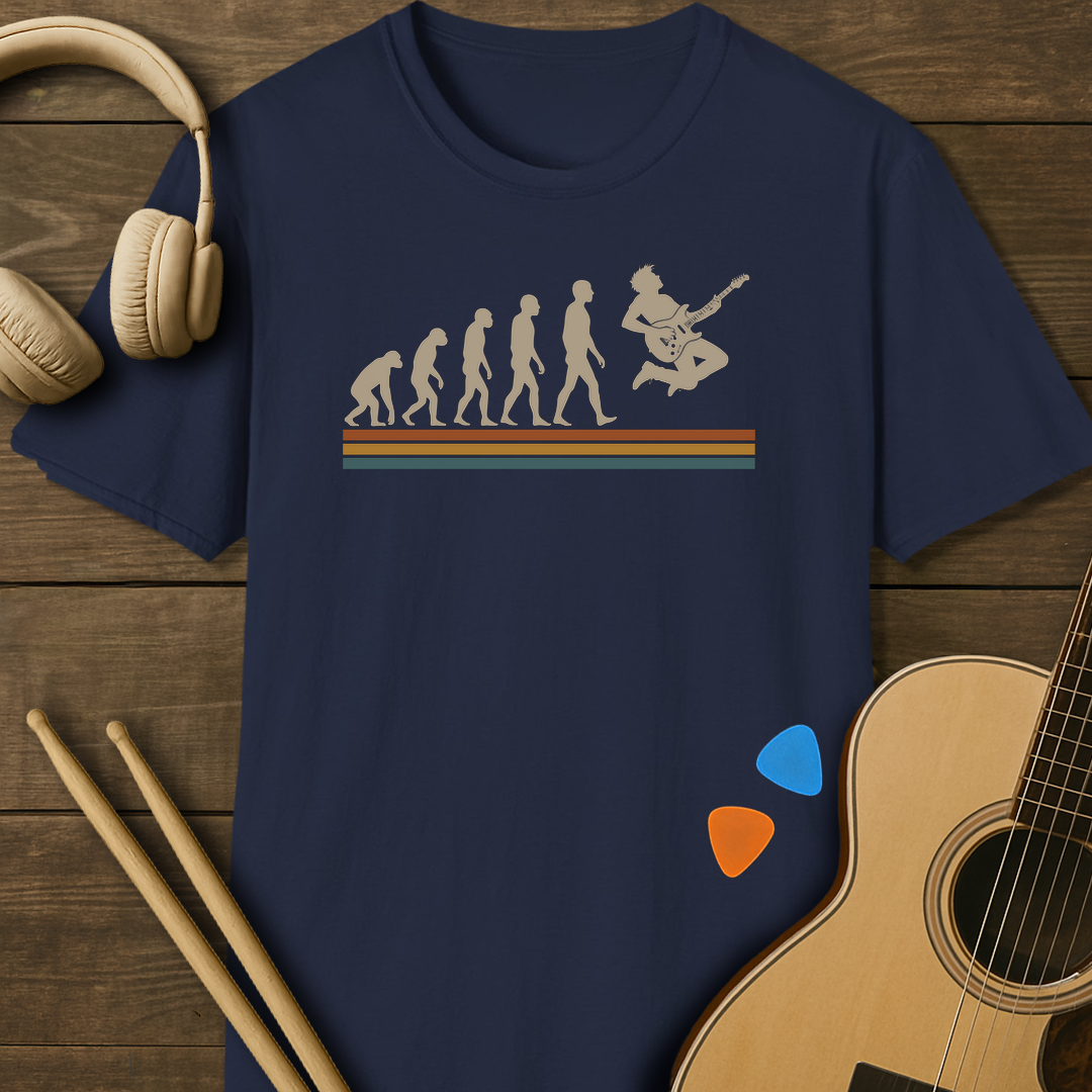 SOUNDOSE Guitar Evolution T-Shirt — Navy t-shirt