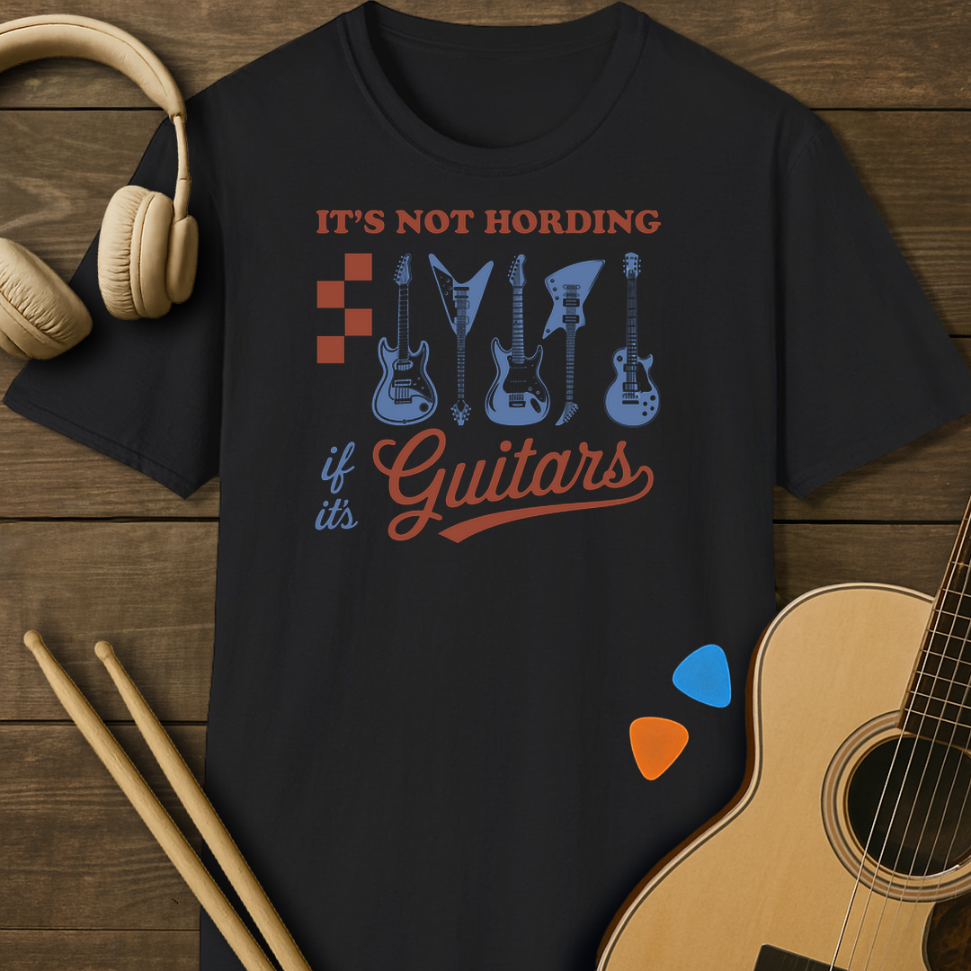 SOUNDOSE Guitar Hoarding T-Shirt — Black t-shirt