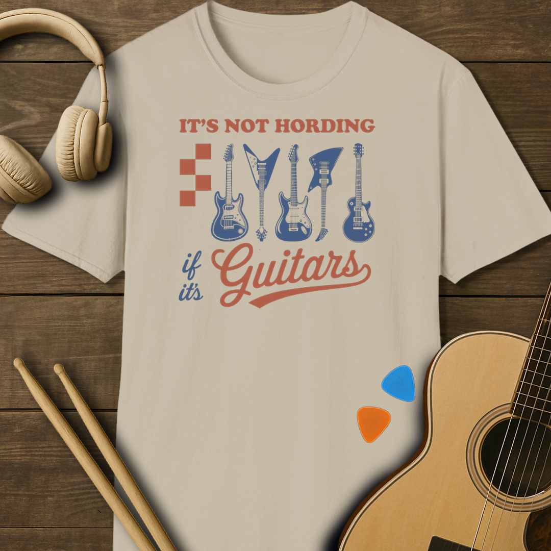 SOUNDOSE Guitar Hoarding T-Shirt — Sand t-shirt