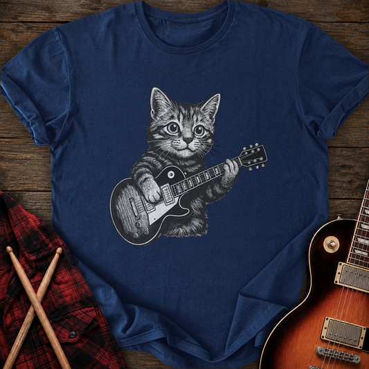 SOUNDOSE Guitar Kitty T-Shirt — Navy t-shirt