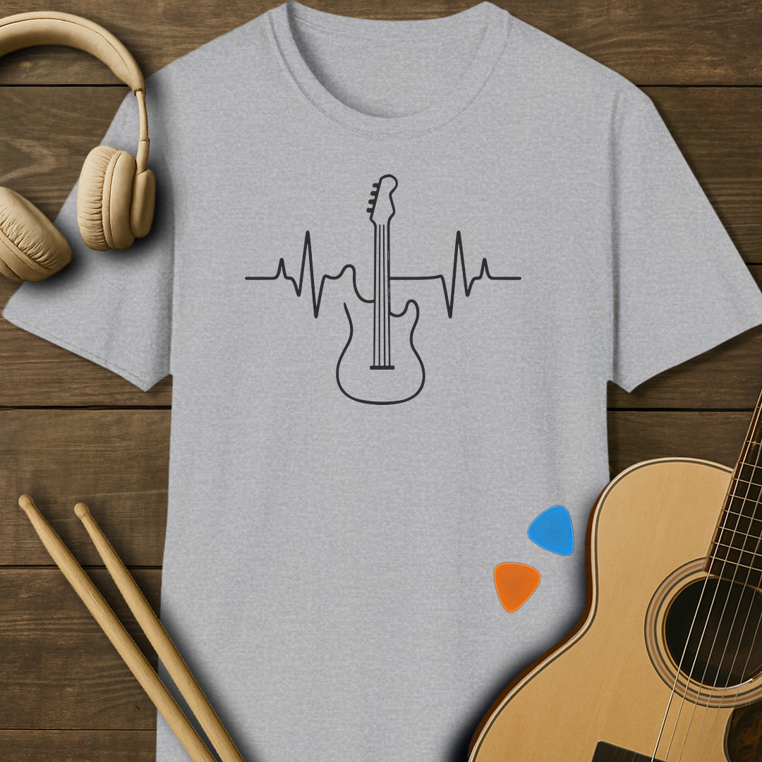 SOUNDOSE Guitar Pulse T-Shirt — Sport Grey t-shirt