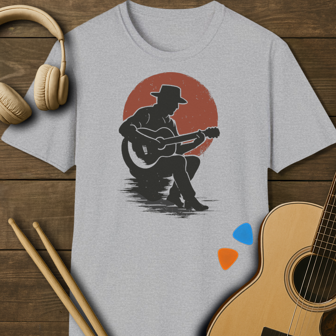 SOUNDOSE Guitar Silhouette T-Shirt — Sport Grey t-shirt