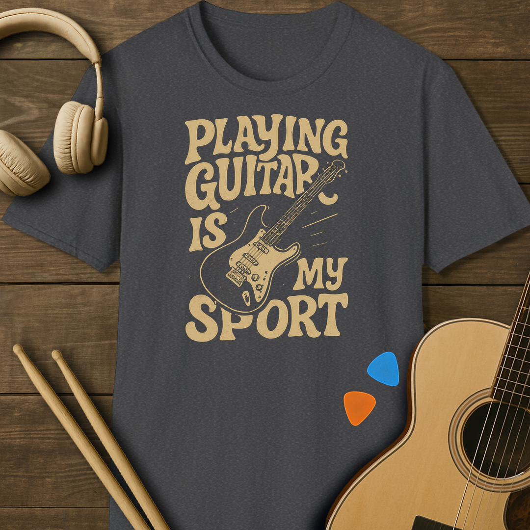 SOUNDOSE Guitar Sport T-Shirt — Dark Heather t-shirt