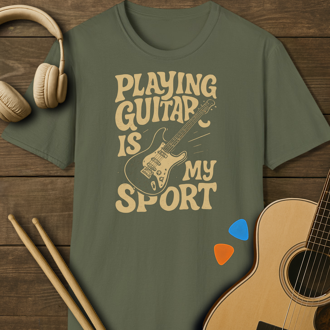 SOUNDOSE Guitar Sport T-Shirt — Military Green t-shirt