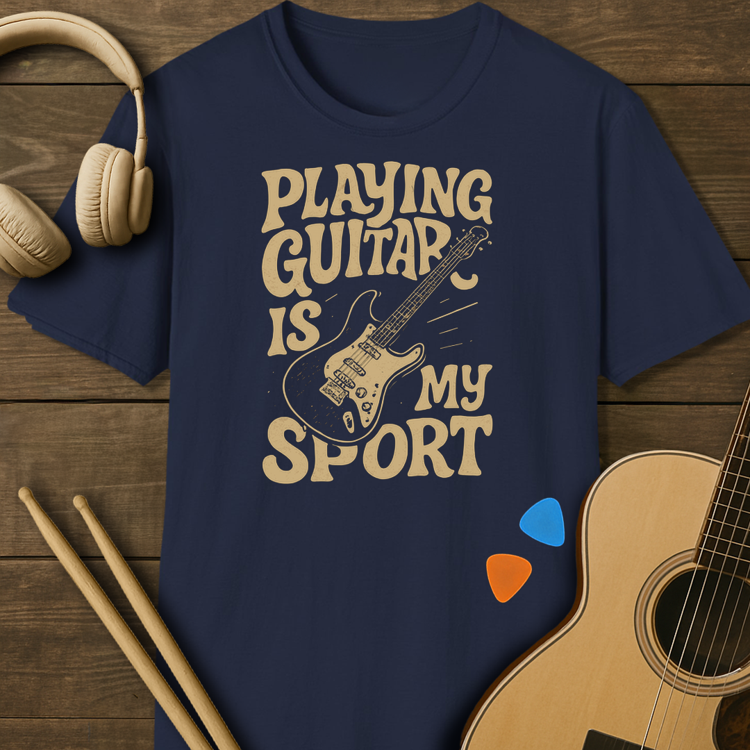 SOUNDOSE Guitar Sport T-Shirt — Navy t-shirt