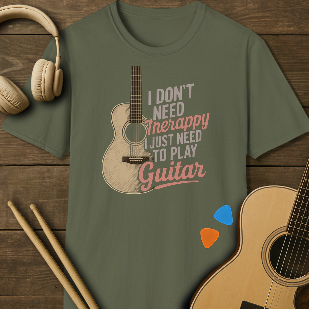 SOUNDOSE Guitar Therapy T-Shirt — Military Green t-shirt