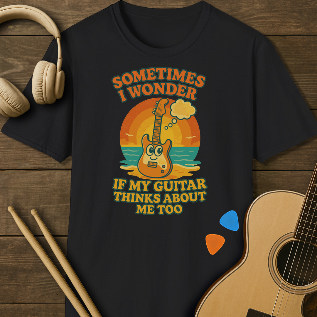 SOUNDOSE Guitar Thinks T-Shirt — Black t-shirt