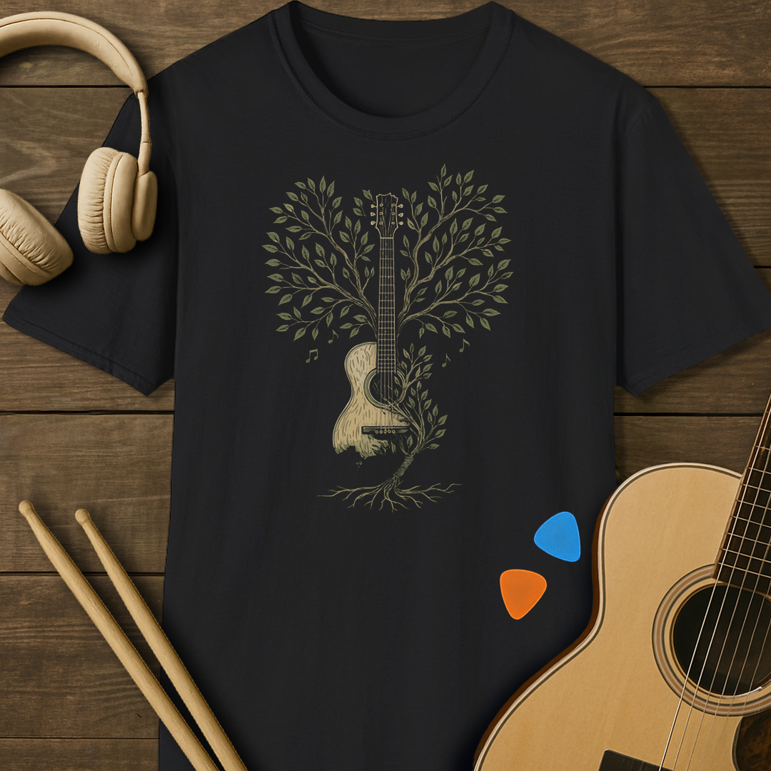 SOUNDOSE Guitar Tree T-Shirt — Black t-shirt