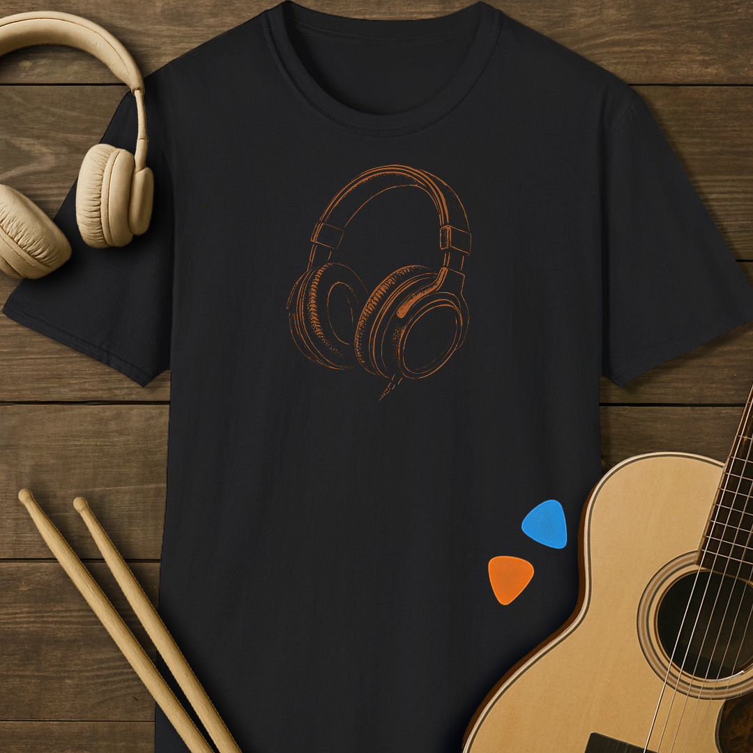 SOUNDOSE Headphones T-Shirt — Black t-shirt