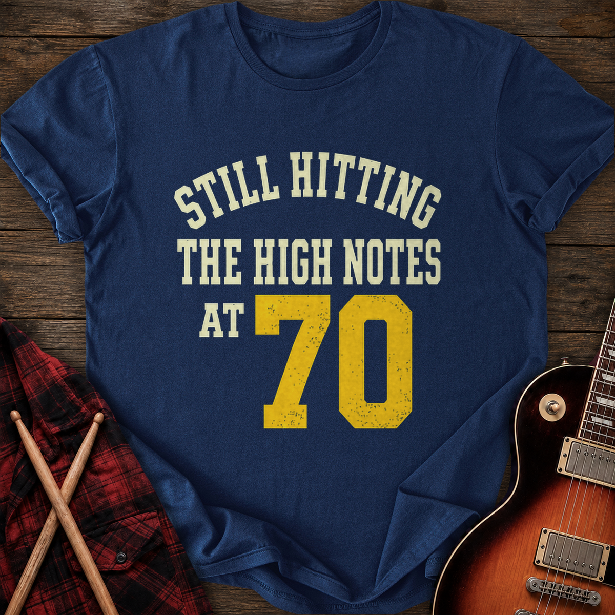 SOUNDOSE High Notes At 70 T-Shirt — Navy t-shirt