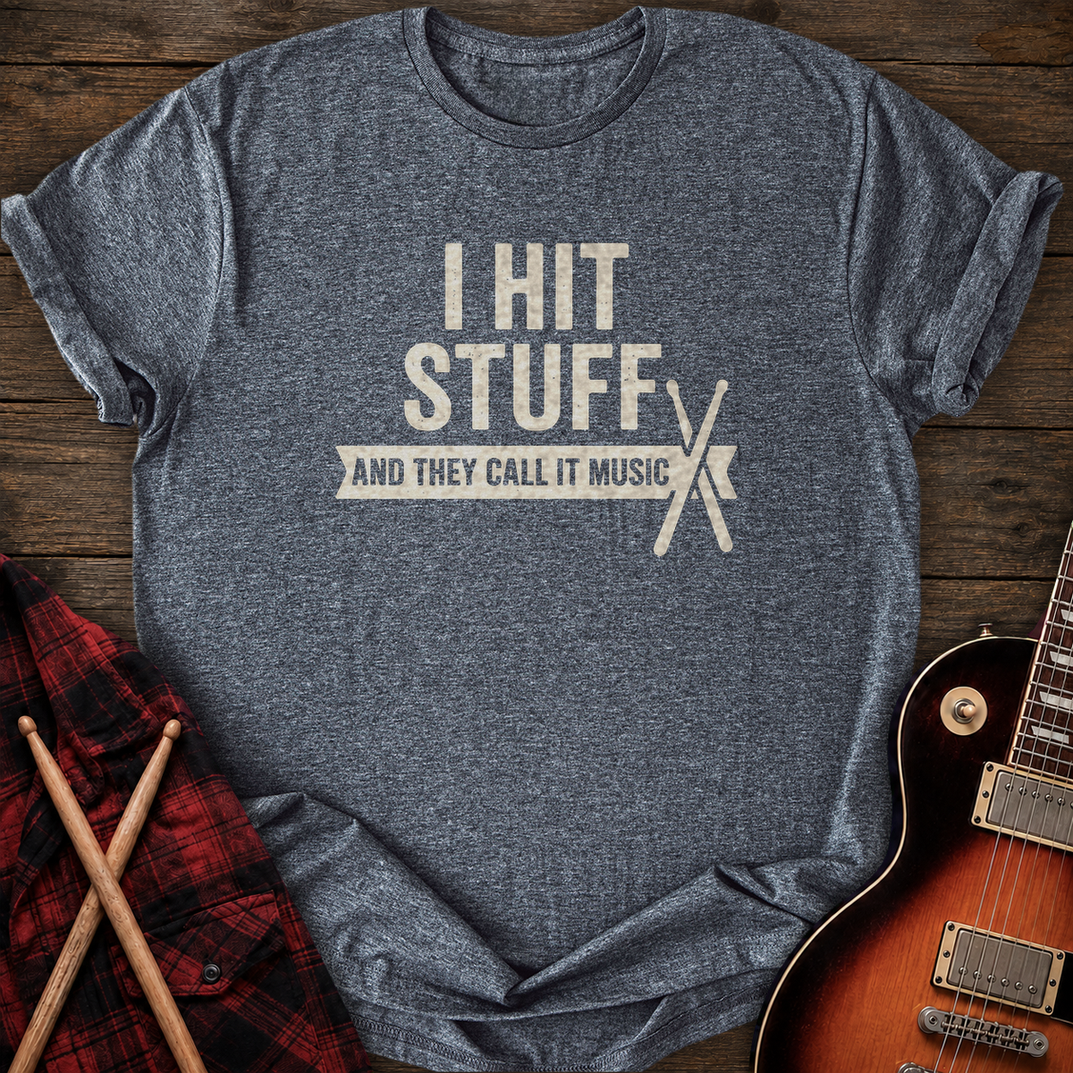 SOUNDOSE Hit Stuff T-Shirt — Dark Heather t-shirt