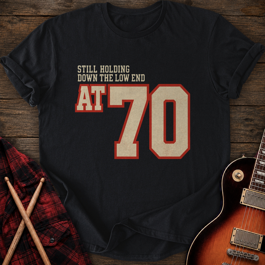 SOUNDOSE Holding At 70 T-Shirt — Black t-shirt