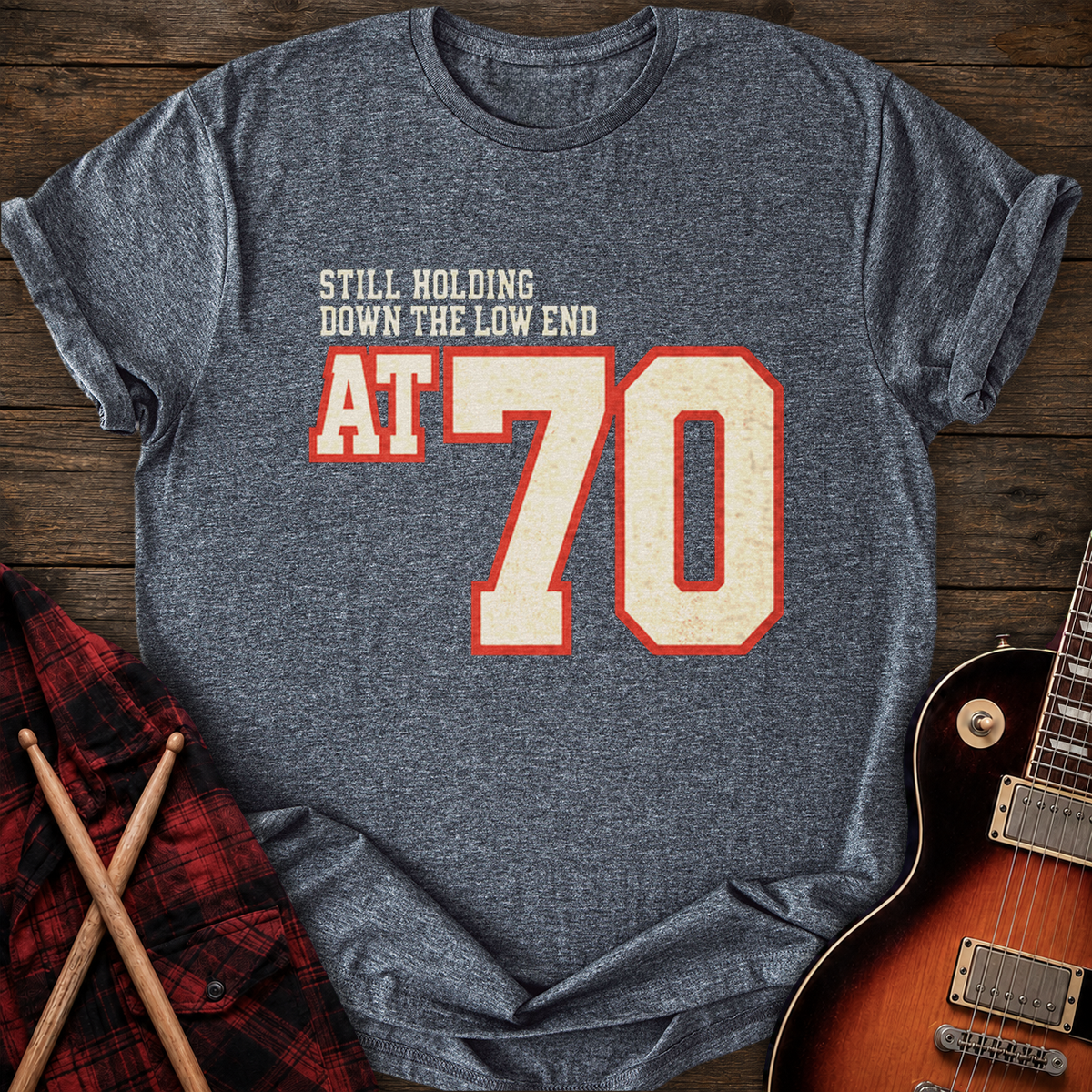 SOUNDOSE Holding At 70 T-Shirt — Dark Heather t-shirt