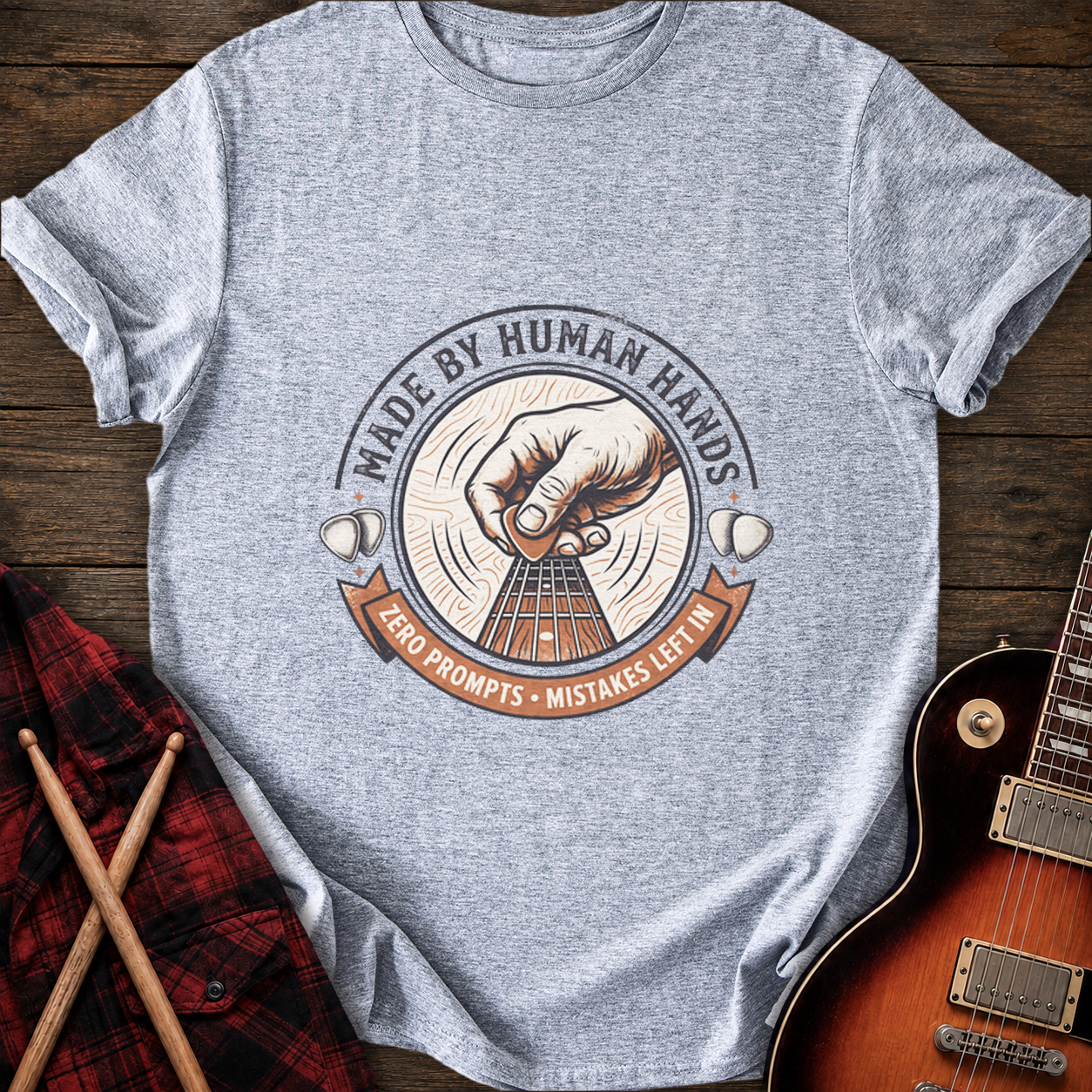SOUNDOSE Human Hands T-Shirt — Sport Grey t-shirt