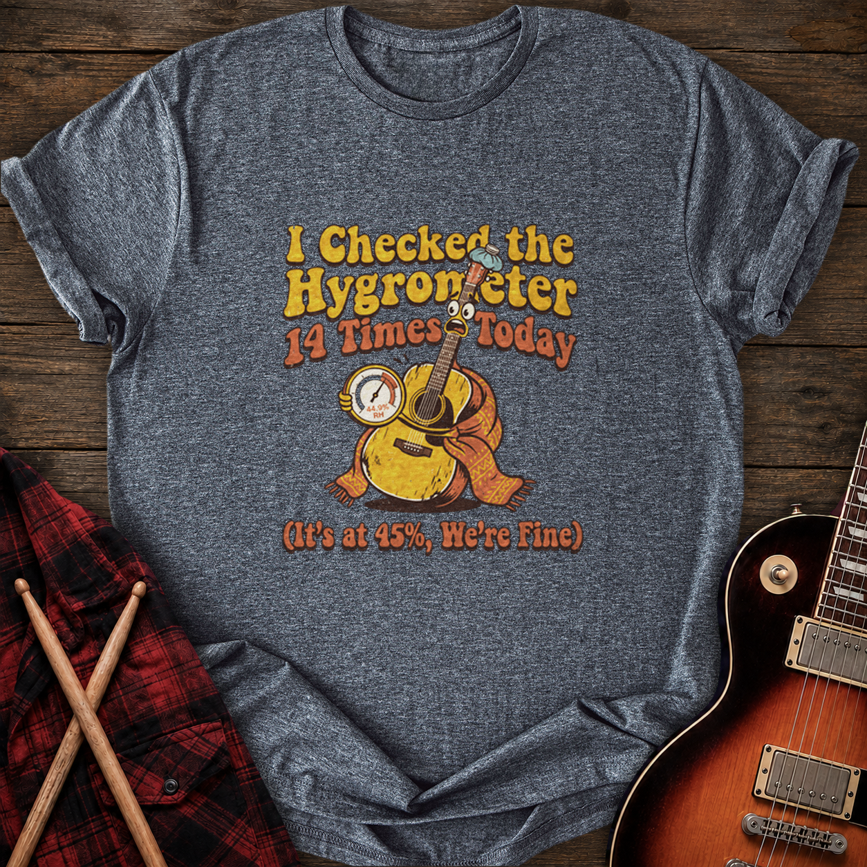 SOUNDOSE Hygrometer Check T-Shirt — Dark Heather t-shirt