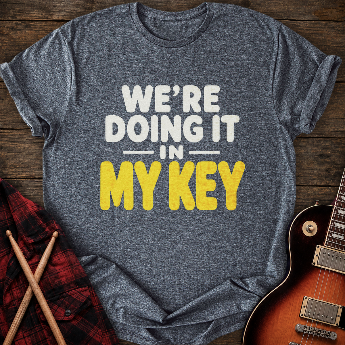 SOUNDOSE In My Key T-Shirt — Dark Heather t-shirt