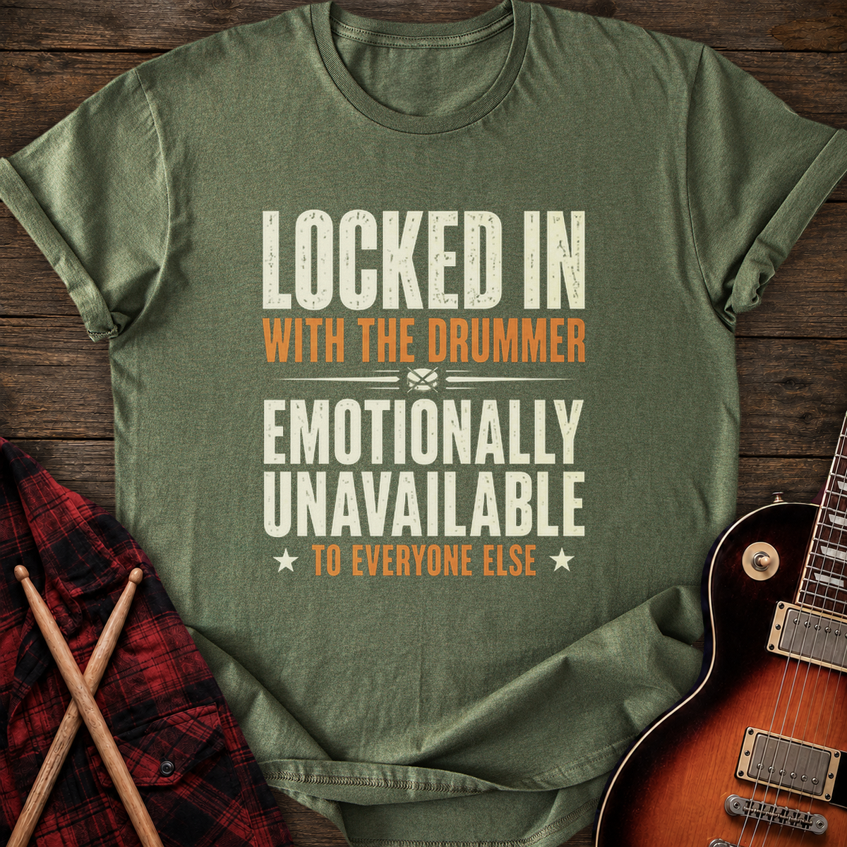 SOUNDOSE Locked In T-Shirt — Military Green t-shirt