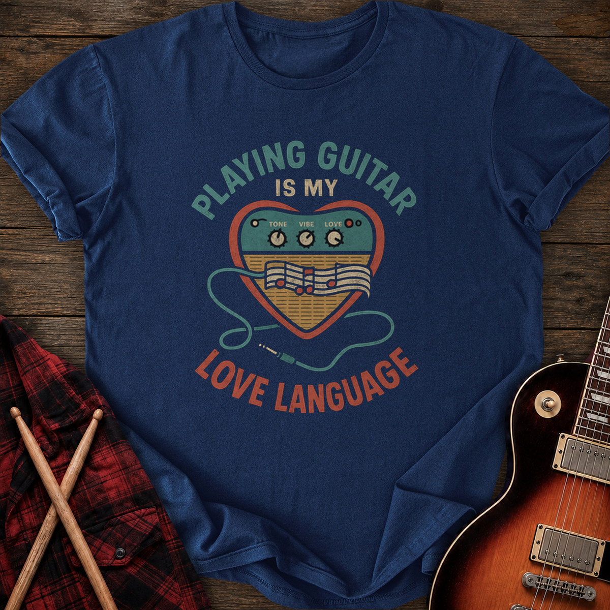 SOUNDOSE Love Language T-Shirt — Navy t-shirt