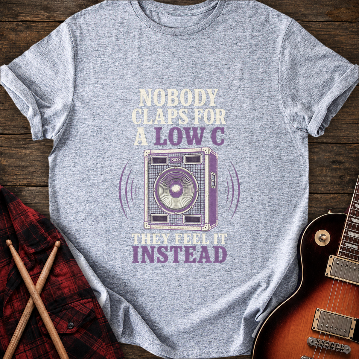 SOUNDOSE Low C T-Shirt — Sport Grey t-shirt