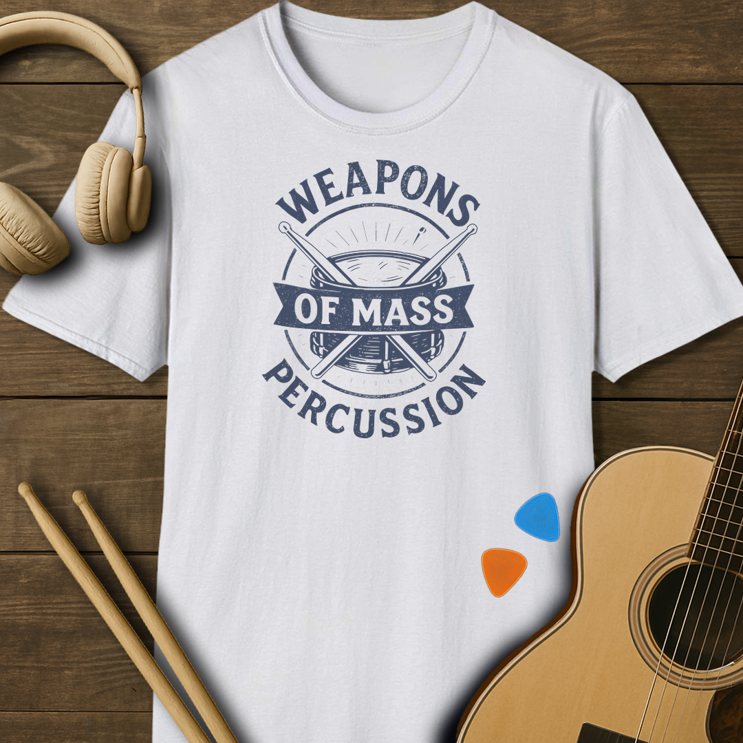 SOUNDOSE Mass Percussion T-Shirt — White t-shirt
