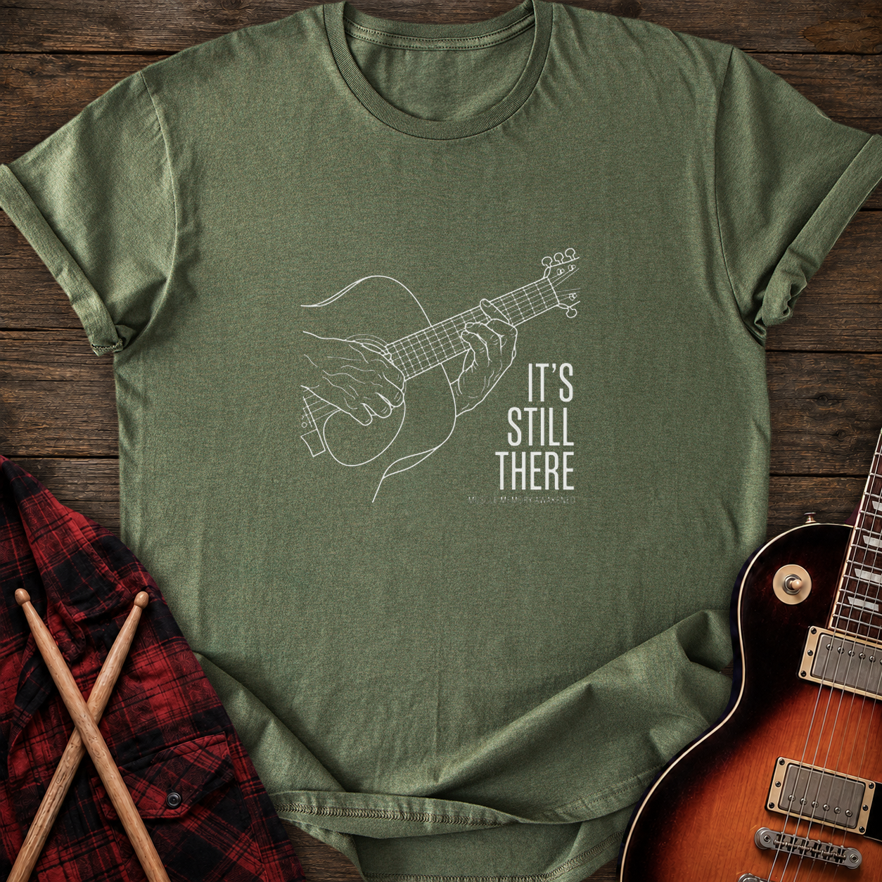 SOUNDOSE Muscle Memory T-Shirt — Military Green t-shirt