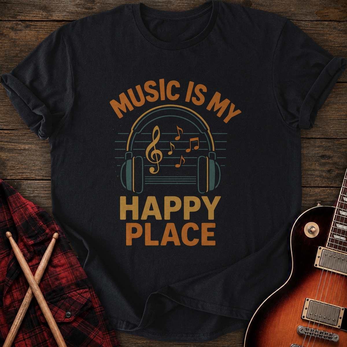 SOUNDOSE Music Place T-Shirt — Black t-shirt