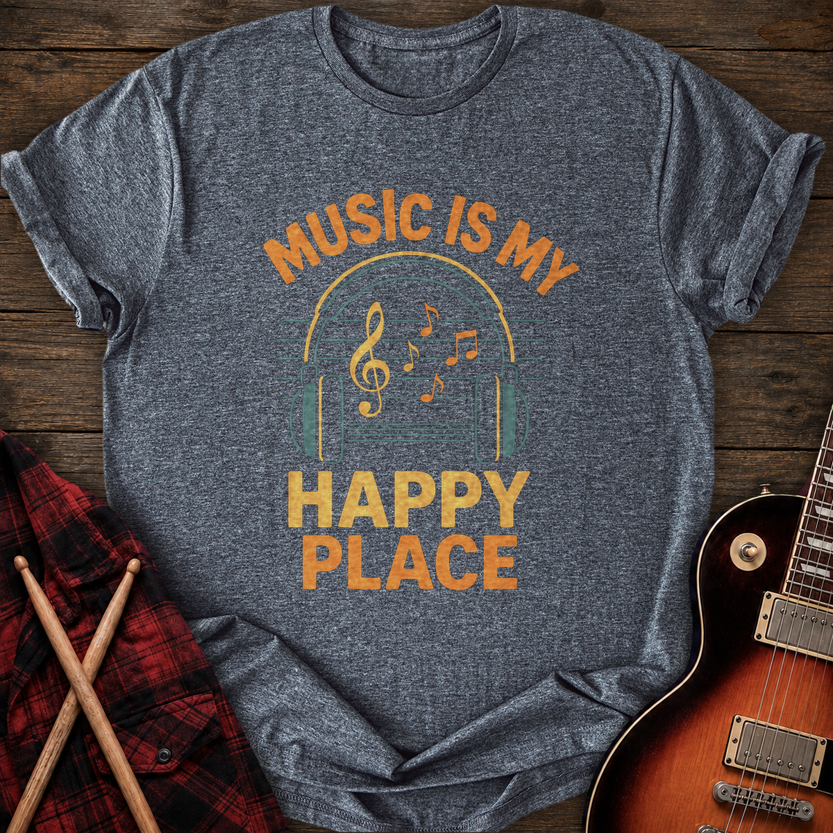 SOUNDOSE Music Place T-Shirt — Dark Heather t-shirt