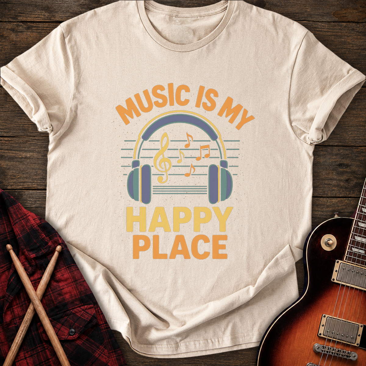 SOUNDOSE Music Place T-Shirt — Sand t-shirt