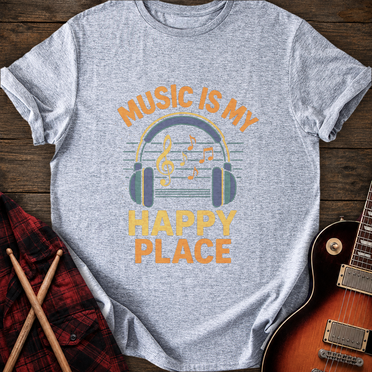 SOUNDOSE Music Place T-Shirt — Sport Grey t-shirt